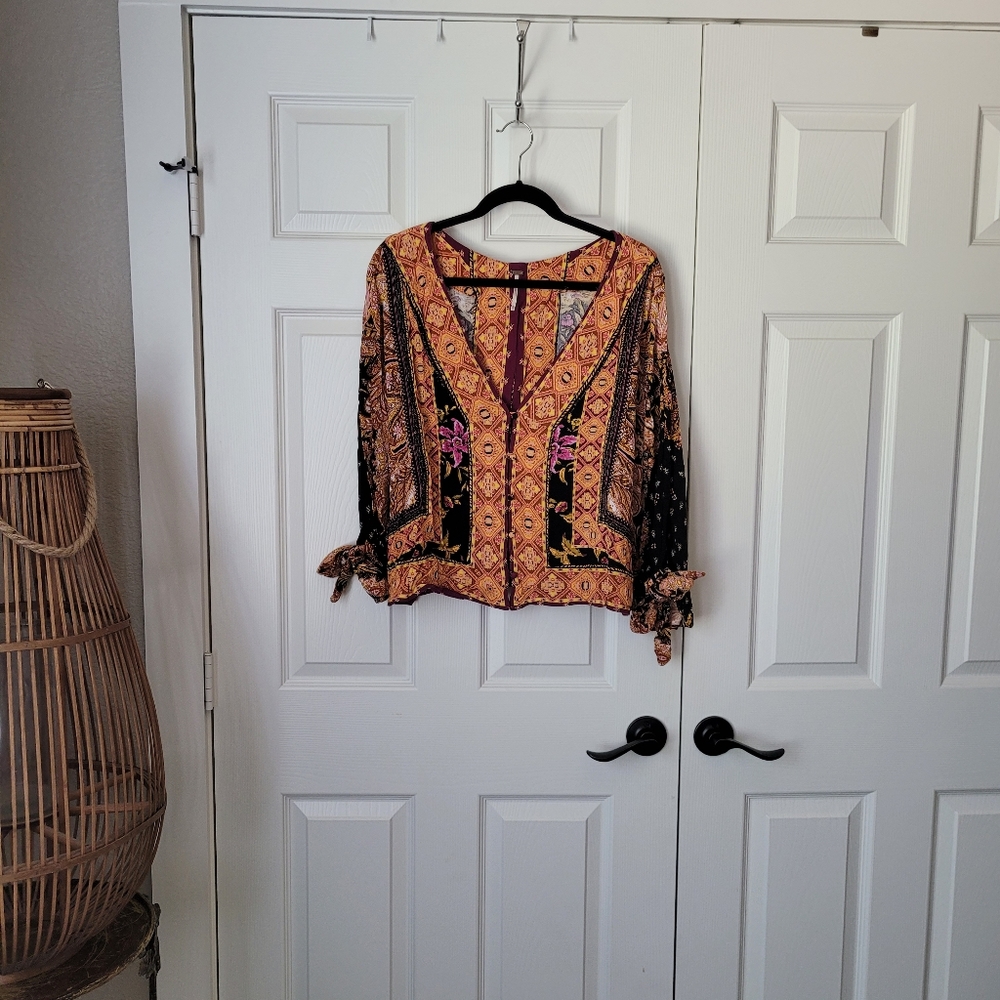 Free People Multicolor Bohemian Blouse